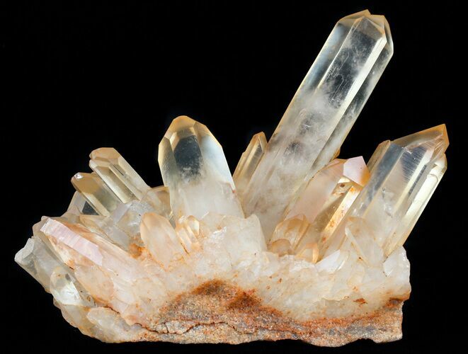 Tangerine Quartz Crystal Cluster - Madagascar #58868